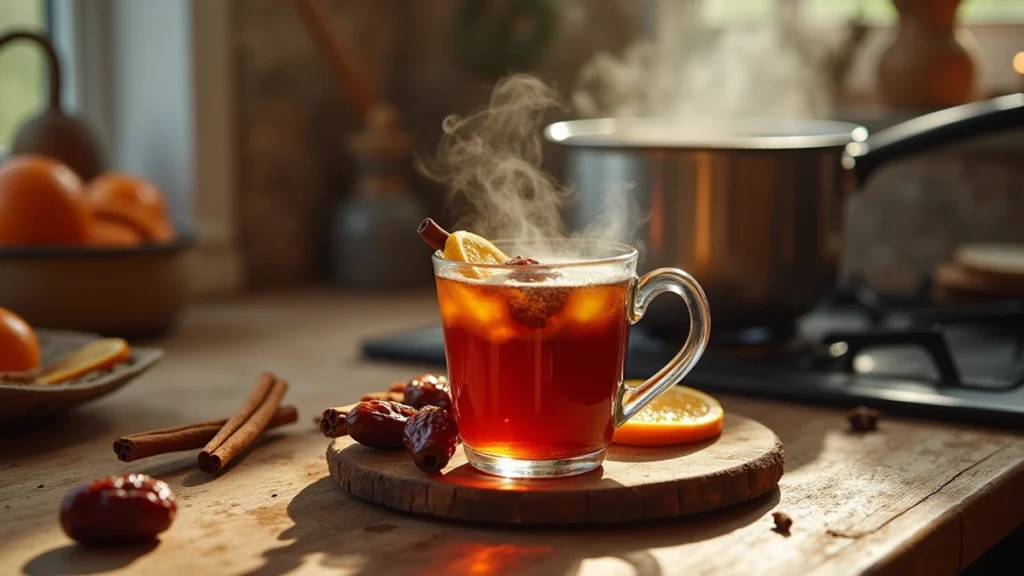 Date Black Tea Mulled Cide